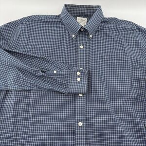 LL Bean Men XL Reg Traditional Fit Button Dwn Long Sleeve Checkered Dress Shirt